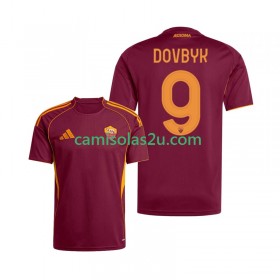 Camisolas de futebol AS Roma Artem Dovbyk 9 Equipamento Principal 2025/26 Manga Curta